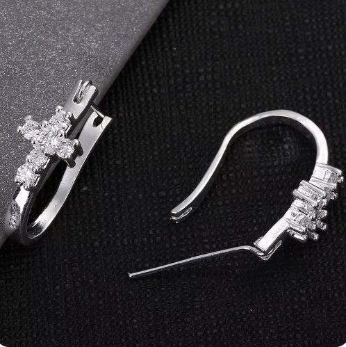 Sterling Silver Cross Earrings