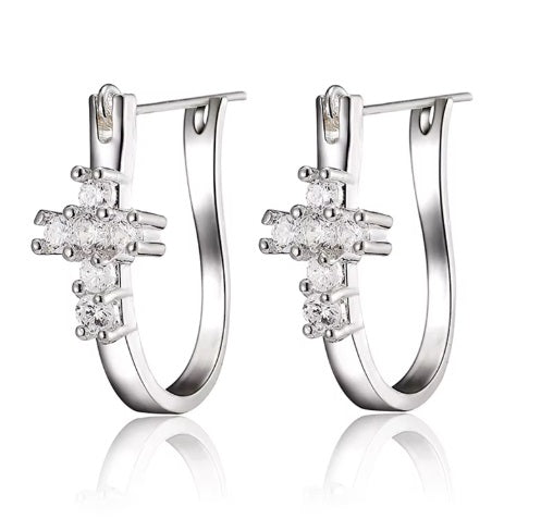 Sterling Silver Cross Earrings