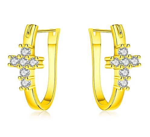 Sterling Silver Cross Earrings