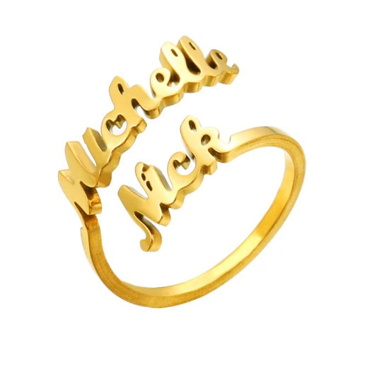 Custom Name Ring - 2 Names