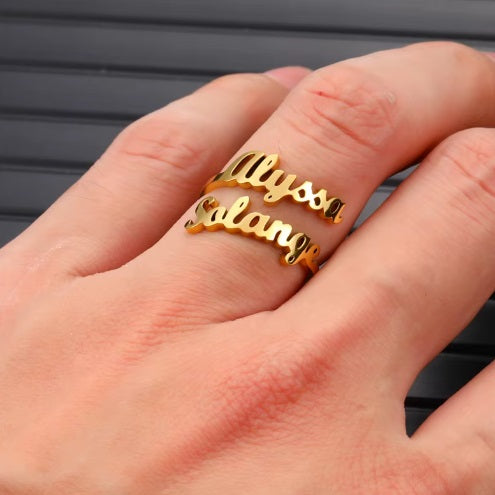 Custom Name Ring - 2 Names